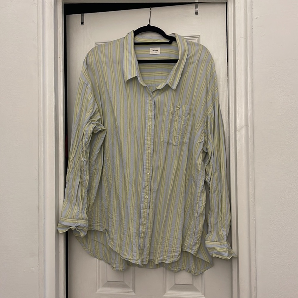 Aritzia Oversized Linen Button Down / Cover Up - image 1